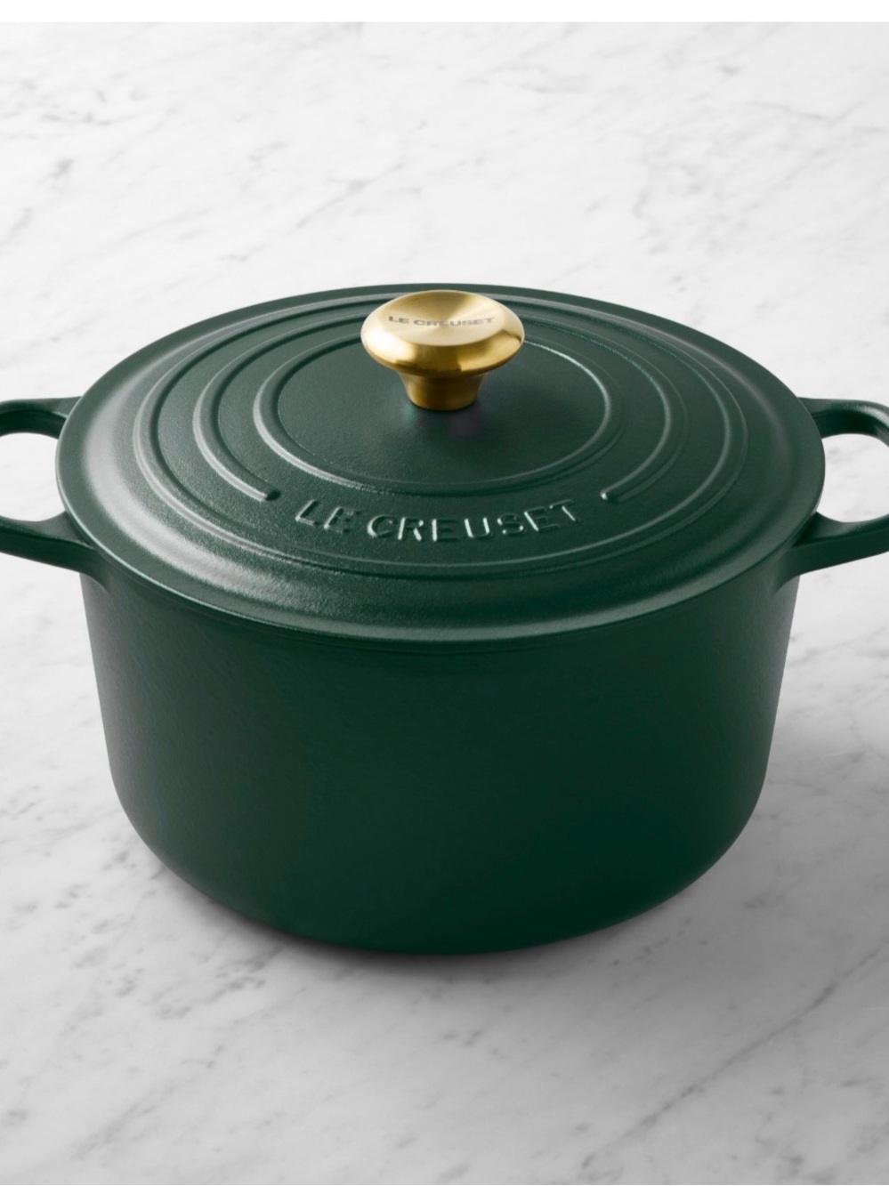 Le Creuset Forêt 6.5 Qt Enameled Cast Iron Dutch Oven with Gold Knob